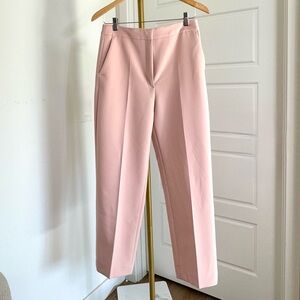 New Women's Tailored High Waisted Petal Pink Pants Size M Scandi Girl Minimalist